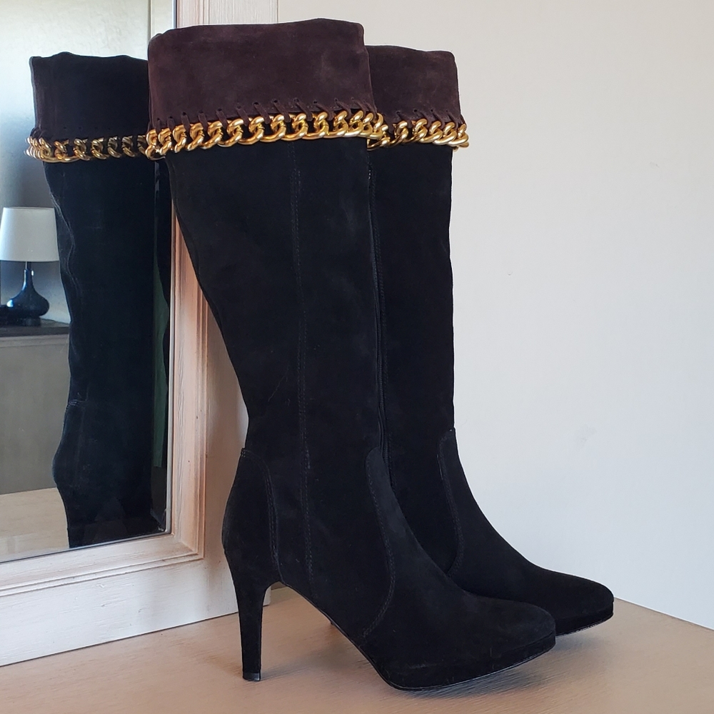 CARISMA BLACK LEATHER BOOTS SZ 7.5